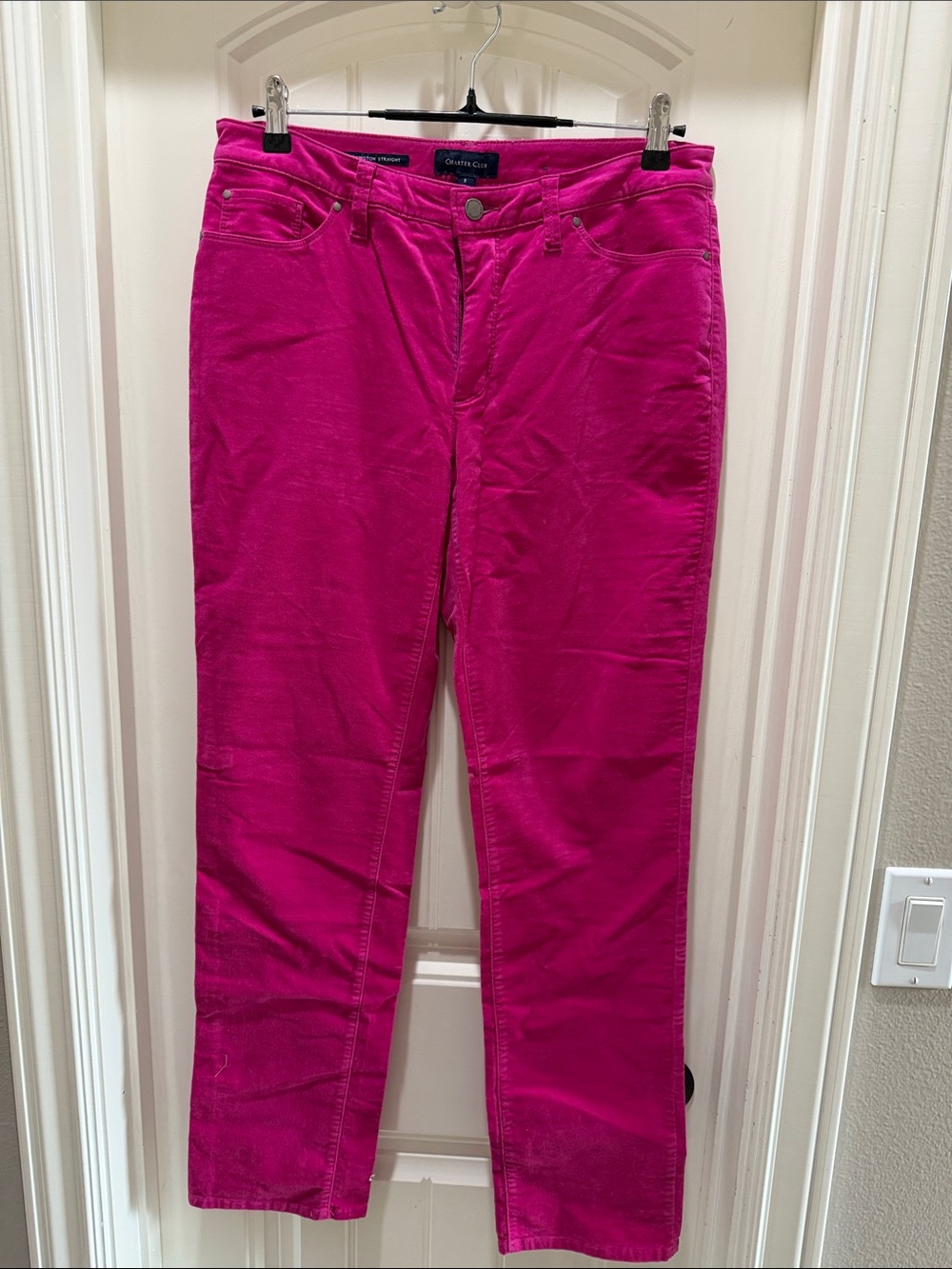 Charter Club Hot Pink Corduroy /Velvet Pants. Lexington straights.